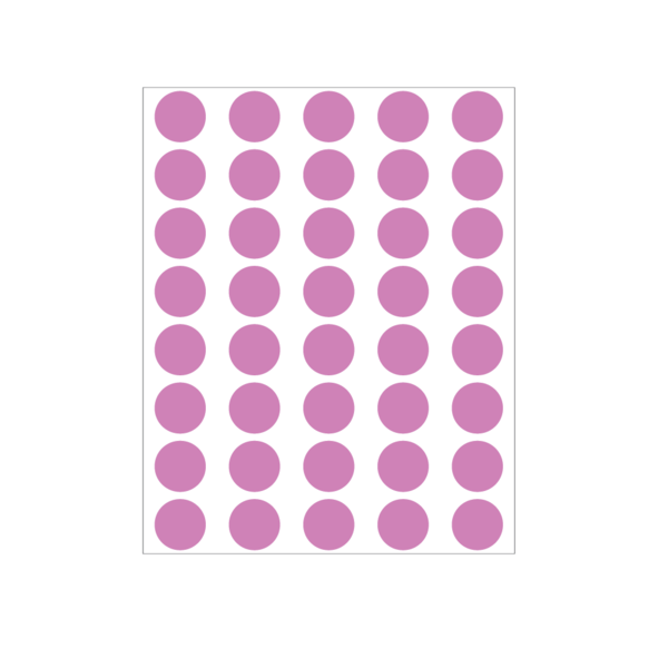 Nevs 1/2" Color Coding Dots Magenta - Sheet Form DOT-12M Magenta